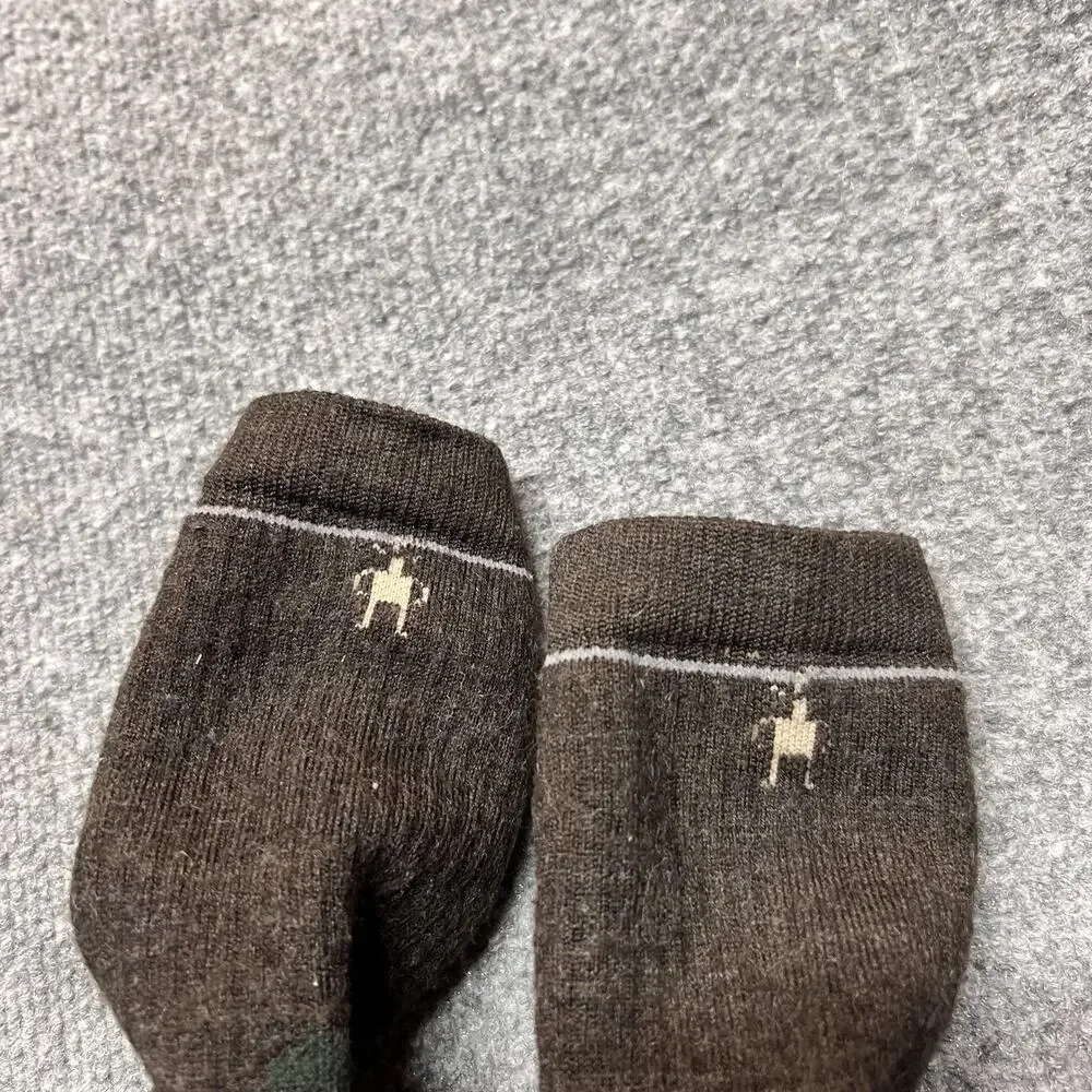 Smartwool Socks Mens Large Brown Hike Mid Calf Wool Hiking Outdoor Warm